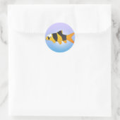 Cooler Fisch - Clownloach Runder Aufkleber (Tasche)