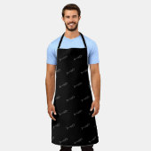 Cooler Fischknochen - Schwarz und Weiß Schürze (Getragen)