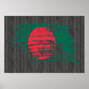 Cooler Flaggenentwurf von Bangladesh Poster