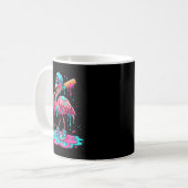 Cooler Flamingo Baseball Eis Drip lustiger Sport Kaffeetasse (Vorderseite Links)