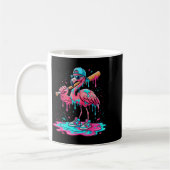 Cooler Flamingo Baseball Eis Drip lustiger Sport Kaffeetasse (Links)