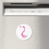 Cooler Flamingo Großer Swish Logo Icon Style Magnet (In Situ (Geschirrspüler))