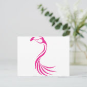 Cooler Flamingo Großer Swish Logo Icon Style Postkarte (Stehend Vorderseite)