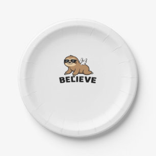 Cooler Flieger glaubt, dass es ein Motivierend Des Pappteller