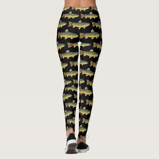 Cooler Forellenfischer Fischen Spaß Leggings (Rückseite)