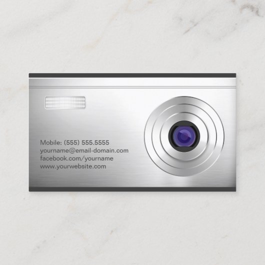 Cooler Fotograf Visitenkarte (Rückseite)