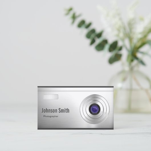 Cooler Fotograf Visitenkarte (Stehend Vorderseite)