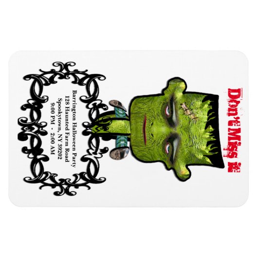 Cooler Frank Fright Halloween-Party Erinnerung Magnet (Horizontal)