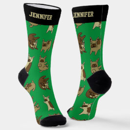 Cooler französischer Bulldog-Hund Niedliches Welpe Socken