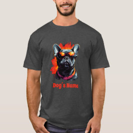 Cooler französischer Bulldog mit Sonnenbrille T-Shirt