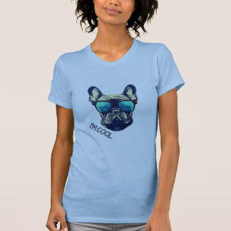 Cooler Französischer Bulldogge in Sonnenbrille T-Shirt