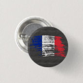 Cooler französischer Flaggenentwurf Button (Vorne & Hinten)