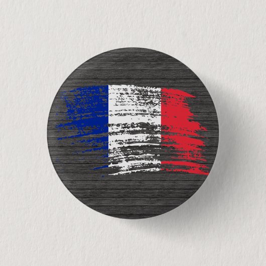 Cooler französischer Flaggenentwurf Button (Vorderseite)