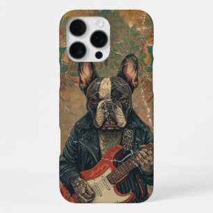 Cooler French Bulldog Gitarrist Rock-Musikliebhabe iPhone 16 Pro Max Hülle