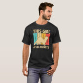 Cooler Frettchen Für Mädchen Kinder Tier Frettchen T-Shirt (Vorne ganz)