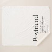 Cooler Freund definiert Schwarz und Weiß als moder Sherpadecke (Vorderseite (Horizontal))