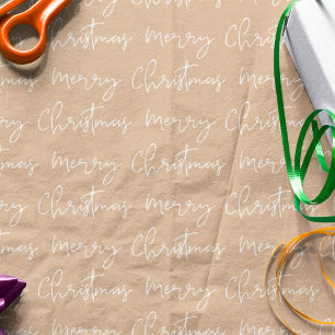 Cooler, froher Weihnachts-Drehbuch-Schriftart Geschenkpapier