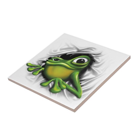 Cooler Frosch 3d Fliese (Seite)