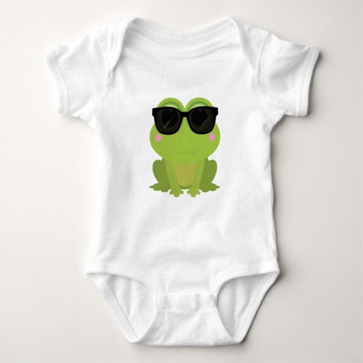 Cooler Frosch Baby Strampler (Vorderseite)