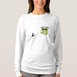 Cooler Frosch „Einfach Vibing“ Lustiges T-Shirt
