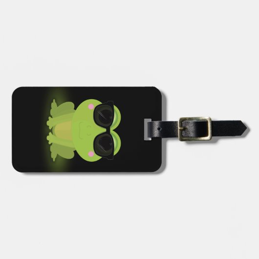 Cooler Frosch Gepäckanhänger (Vorderseite horizontal)