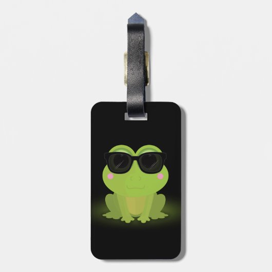 Cooler Frosch Gepäckanhänger (Rückseite vertikal)