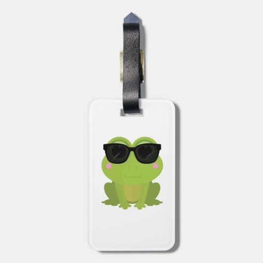 Cooler Frosch Gepäckanhänger (Rückseite vertikal)