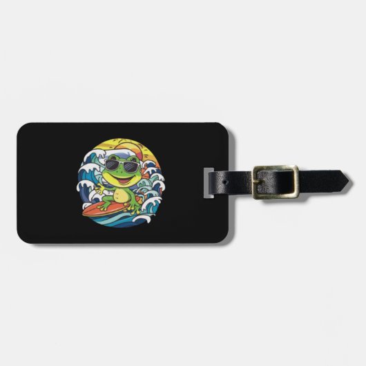 Cooler Frosch Gepäckanhänger (Vorderseite horizontal)