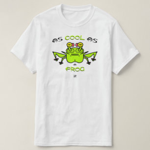 Cooler Frosch Lustiges Cartoon-Charakter-Motto-Des T-Shirt