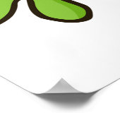 Cooler Frosch mit roter Sonnenbrille Poster (Ecke)