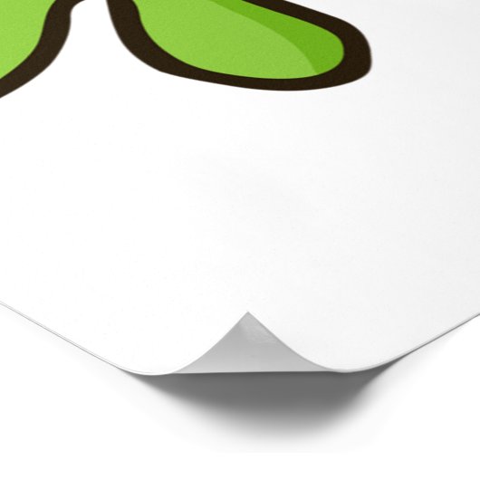 Cooler Frosch mit roter Sonnenbrille Poster (Ecke)