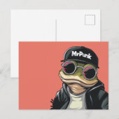 Cooler Frosch Postkarte (Vorne/Hinten)