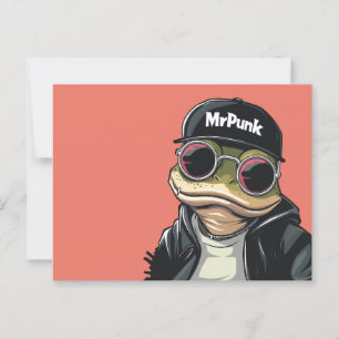 Cooler Frosch Postkarte