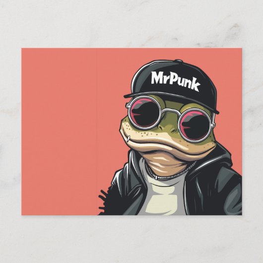 Cooler Frosch Postkarte (Vorderseite)