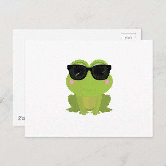 Cooler Frosch Postkarte (Vorne/Hinten)