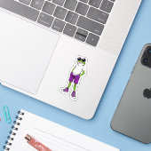 Cooler Frosch Sticker – Lustige Brillen Frosch Kin (Laptop mit iPhone)