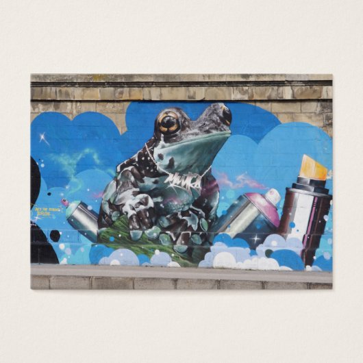 Cooler Frosch zwischen Spray Cans Graffiti (Vorderseite)