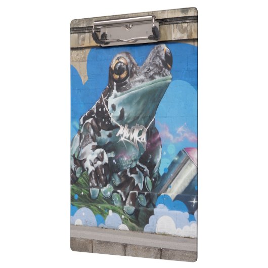 Cooler Frosch zwischen Spray Cans Graffiti Klemmbrett (Links)