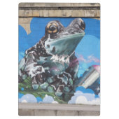 Cooler Frosch zwischen Spray Cans Graffiti Klemmbrett (Rückseite)