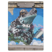 Cooler Frosch zwischen Spray Cans Graffiti Klemmbrett (Vorderseite)