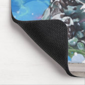 Cooler Frosch zwischen Spray Cans Graffiti Mousepad (Ecke)