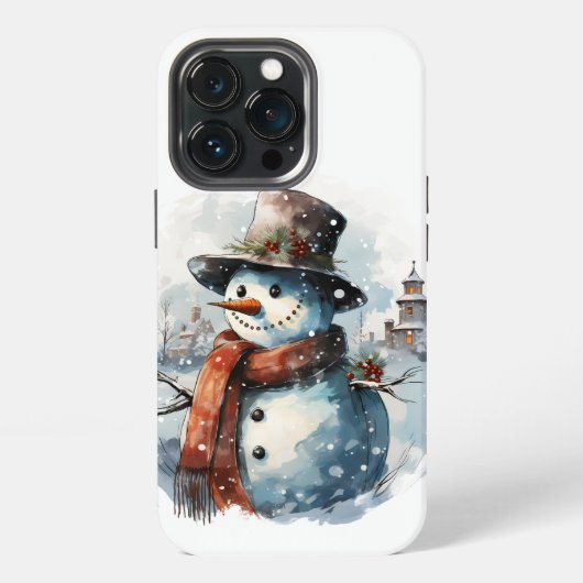 ❄️📱 Cooler Frostiger Schneemann iPhone-Hülle 📱❄️ iPhone Hülle (Hinten)
