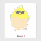 Cooler, funkelnder Ostergelber Küken Aufkleber (Blatt)