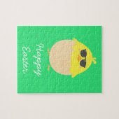 Cooler, funkelnder Ostergelber Küken Puzzle (Horizontal)