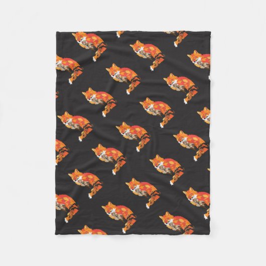 Cooler Funky Fox Fleecedecke (Vorderseite)