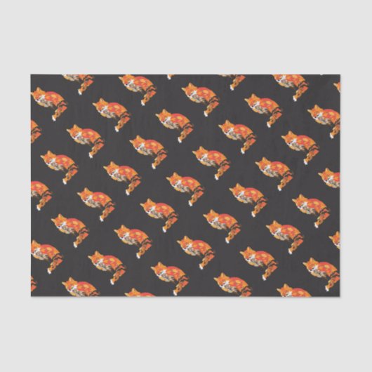 Cooler Funky Fox Seidenpapier (Vorderseite)