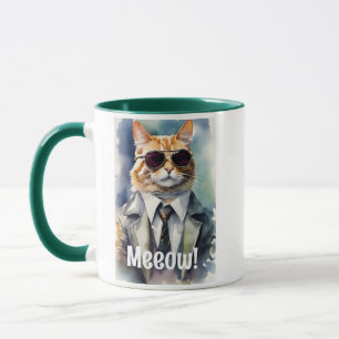 Cooler Funny Cat Grafischer Kaffee Tasse