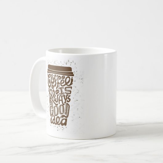 Cooler Funny Coffee Lover Sprichwort Kaffeetasse (Vorderseite Links)