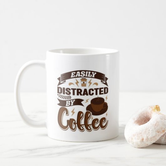 Cooler Funny Coffee Lover Sprichwort Kaffeetasse (Mit Donut)