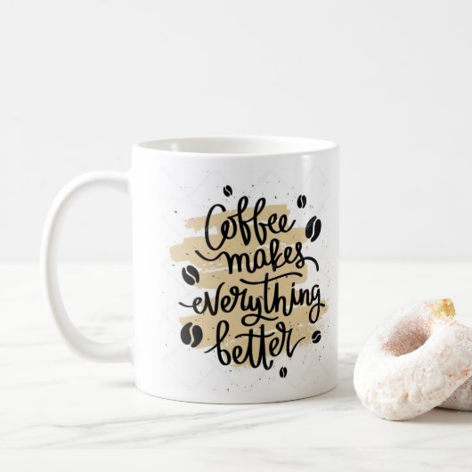 Cooler Funny Coffee Lover Sprichwort Kaffeetasse (Mit Donut)